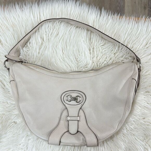 MICHAEL KORS LEATHER HOBO SHOULDER BAG - Picture 1 of 11
